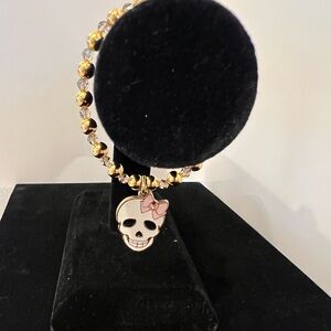 Tarina Tarantino enamel skull bracelet